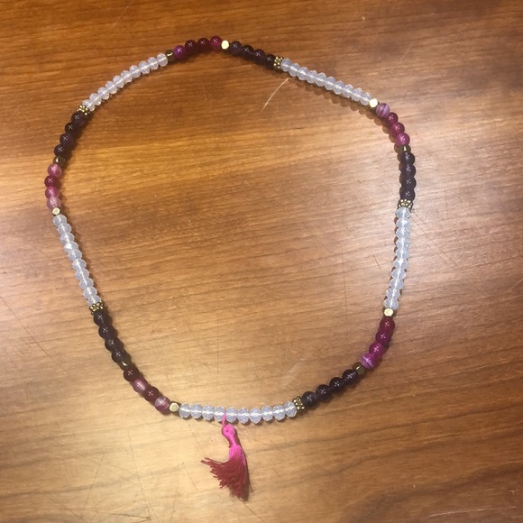 NWOT Bracelet in stretchy line with semiprecious beads - Picture 2 of 2